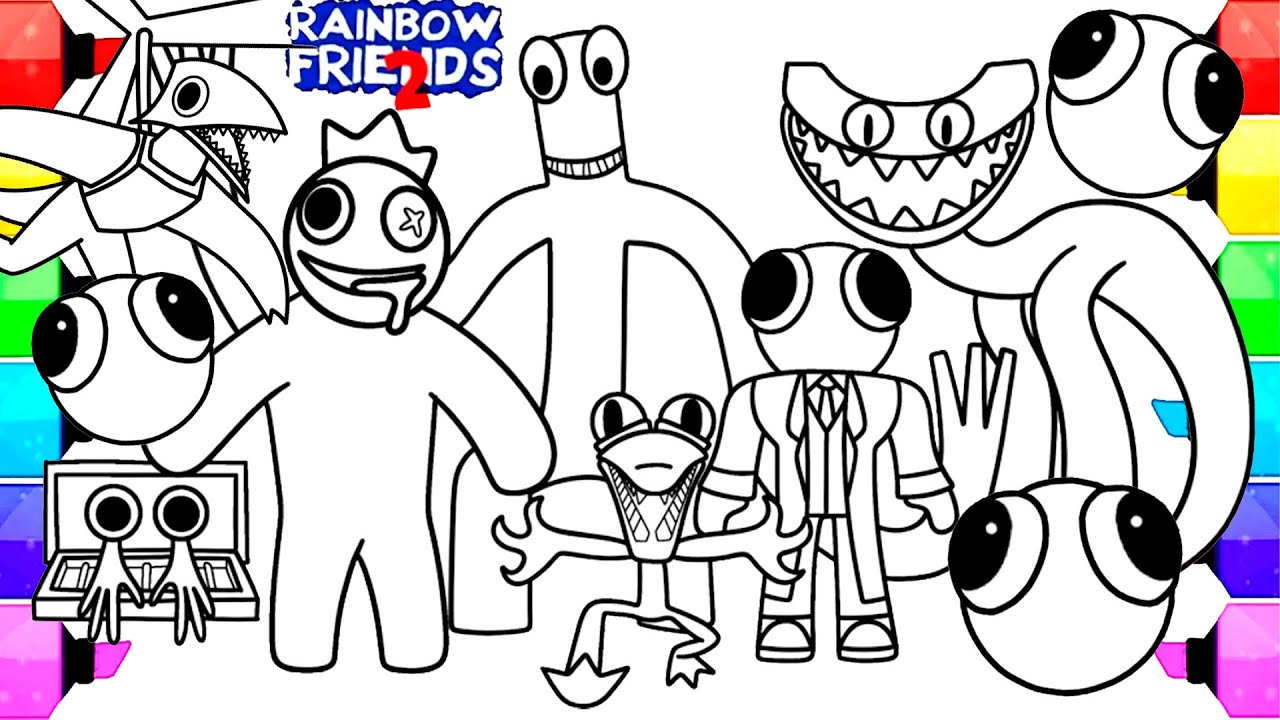 Rainbow Friends Chapter 2 New Coloring Pages / Color All New MONSTERS Rainbow Friends 2 / NCS MUSIC