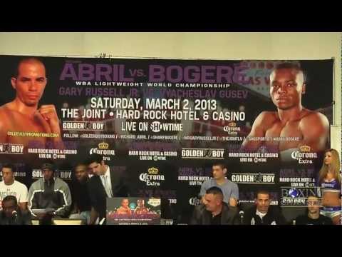 Richard Abril and Sharif Bogere make weight.