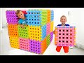 Vlad And Niki Playing With Toy Blocks