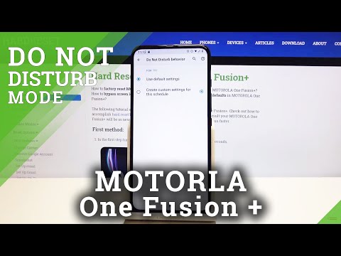 How to Activate DND Mode in Motorola One Fusion+ - Do not Disturb Mode
