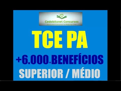 TCE PA CONCURSO PÚBLICO RESUMO EDITAL SIMULADOS PROVAS MATERIAIS ESTUDOS CEDOBITSNET