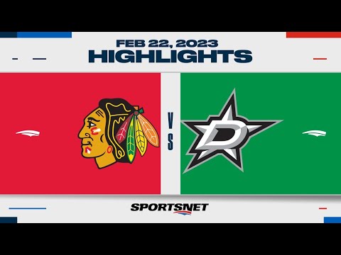 NHL Highlights | Blackhawks vs. Stars - February 22, 2023