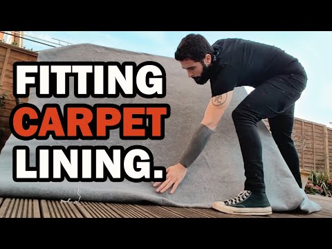 [Van Life-E3] "Fitting Carpet Lining, for Van Build | Living Full Time in a Small Van.