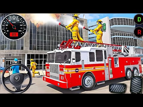 Real Fire Truck Driving Simulator 2020 - New Fire Fighting Fireman's Daily Job - Android GamePlay