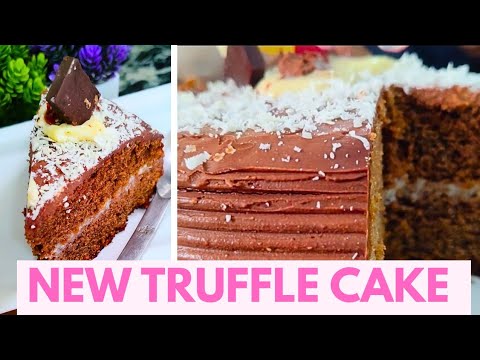 RICE FLOUR TRUFFLE CAKE || Easy & Quick #Recipe ,White Dark Chocolate 🍫 