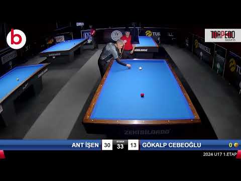 ANT İŞEN & GÖKALP CEBEOĞLU Bilardo Maçı - 2024 U17 1.ETAP-2.TUR