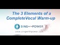 Vocal Warmup 3 Essential Elements To A Complete Warm Up For Singers