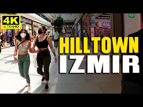 Caminhando no shopping Izmir Karşiyaka HillTown | Julho de 2021 | 4k UHD 60fps