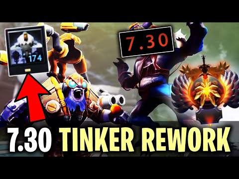 The First 7.30 Tinker Top MMR Gameplay - WTF Tinker Reworks Dota 2