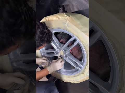 alloy wheel paint 🚗 #shortvideo #video #viral #car #carpaintpolish #painting