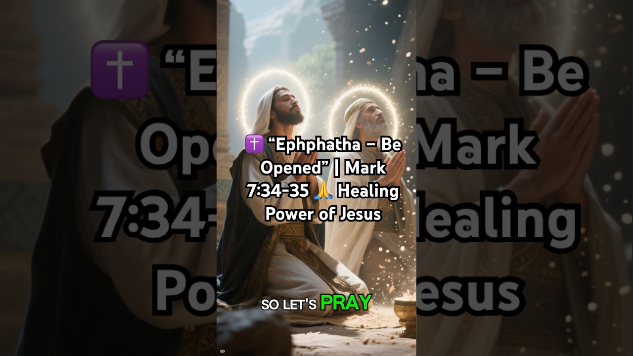 ✝️ “Ephphatha – Be Opened” | Mark 7:34-35 🙏 Healing Power of Jesus