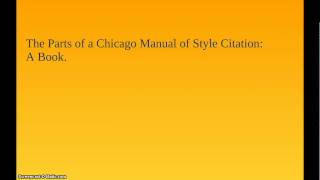 Chicago Style Citation - Book