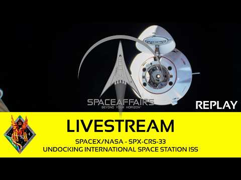 SpaceX/NASA - SPX CRS-33 - Undocking International Space Station ISS - February 26, 2026