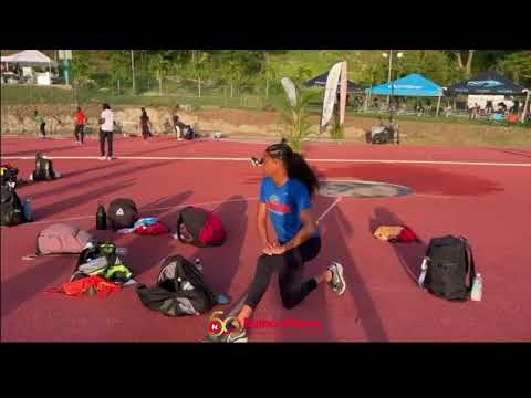 Nation Sports Barbados Grand Prix athletes warm up