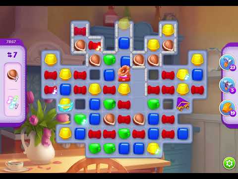 HomeScapes Level 7867 no boosters (15 moves)