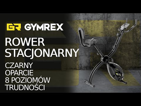 Video - Rower stacjonarny - oparcie - czarny