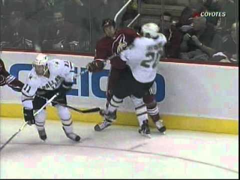 Nolan Yonkman hits Brian Sutherby