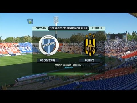 Fútbol en vivo. Godoy Cruz - Olimpo. Fecha 18. Torneo Primera División 2014. FPT.