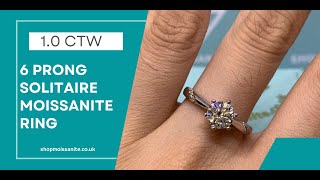 1 Carat 6 Prong Solitaire Moissanite Engagement Ring Review by shopmoissanite.co.uk