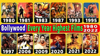 Highest Grossing Hindi Movies by Year 1980 to 2022| Every Year Highest Grossing Bollywood Films List