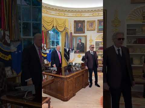 Trump - Andrea Bocelli sings in the Oval Office 🎶🎤