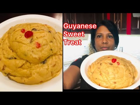 TRADITIONAL GUYANESE SIRNEE/HALWA WITH CHERRIES, RAISINS, NUTS AND EGGS