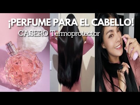 MAKE YOUR OWN HAIR PERFUME, 😍🤫🤯 WITH ONLY 3 INGREDIENTS HEAT PROTECTANT 😱 #shinyhair