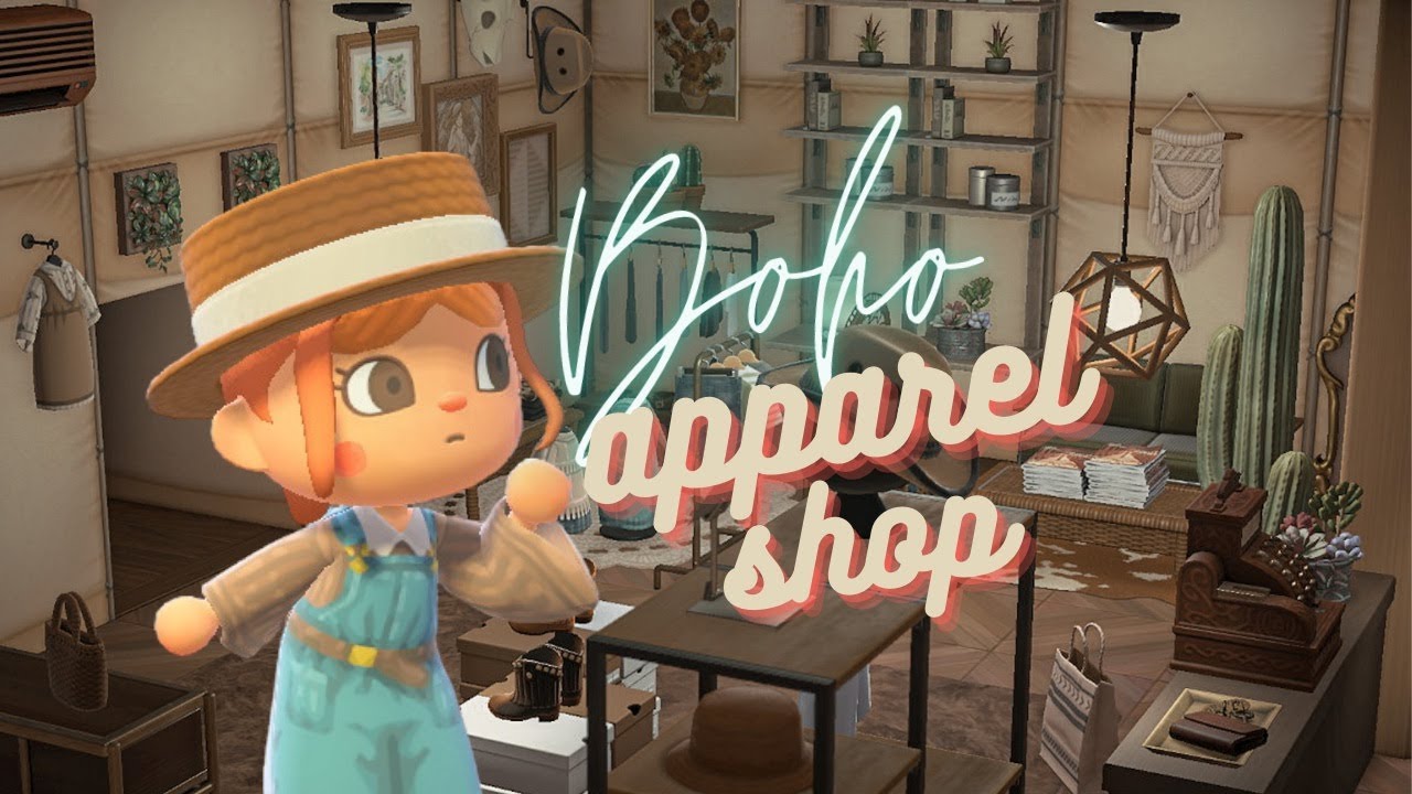 MY APPAREL SHOP for HHP is finally done | Boho style boutique | ACNH SPEED BUILD