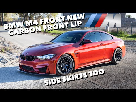 BMW M4 EOS Carbon Fiber Front Splitter & side Skirts install