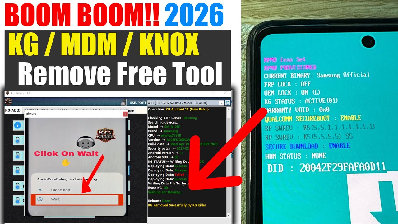 All Samsung KG/MDM/Knox Lock Remove Tool 2026 || Permanent KG Remove New Method