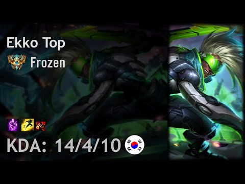 Ekko Top vs Poppy - Frozen - KR Challenger Patch 6.18
