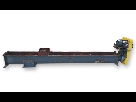 Used 9" dia. Center Feed Carbon Steel Screw Auger Conveyor Feeder