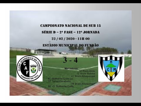 20200222 2ª Fase 12ª Jornada - CAF vs Marinhense Resumo