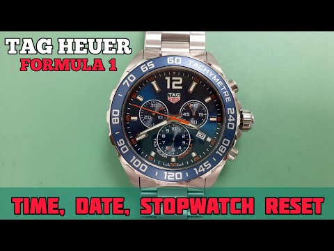TAG HEUER CAZ1014 FORMULA 1 TIME SETTING AND STOPWATCH RESET