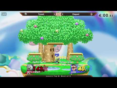 Rise 2017 Losers Top 8 - Tyrant (Meta Knight) vs Elegant (Luigi)