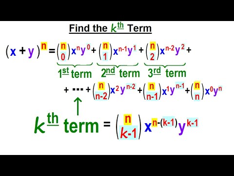 Algebra Ch 49 Binomial Theorem 1 of 18 What is the Binomial Theorem