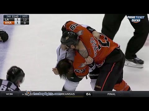 Luke Schenn vs Chris Stewart