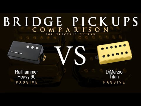 Railhammer HEAVY 90 vs DiMarzio TITAN - Bridge Guitar Pickup Comparison Tone Demo