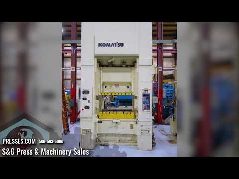 300 Ton Komatsu E2M-300 Mechanical Straight Side Metal Stamping Press For Sale, Under Power!