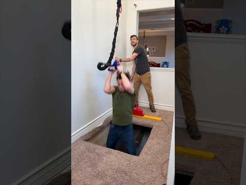 Trap Door Bungee Jump goes bad