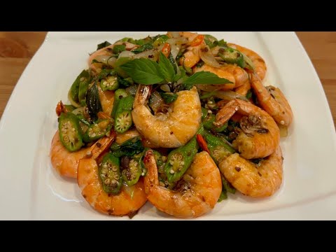 Stir-Fry Shrimp and Okra with XO Sauce