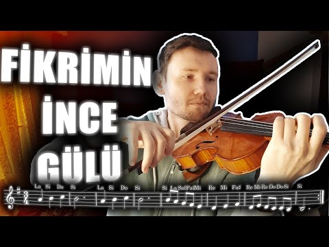 FİKRİMİN İNCE GÜLÜ KEMANDA NASIL ÇALINIR? | Kemanda Kolay Şarkılar | Keman Dersleri