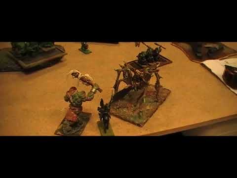 9th Age battle report no 68, Dread elves vs Orcs, Refused flank, King of the hill