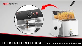 Friteuse électrique double – 12+12 litres – 6,5 kW – avec robinet de vidange