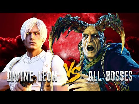 Divine Leon VS All Bosses + Epic Moments | Resident Evil 4 Remake