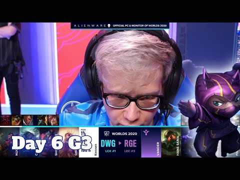 DWG vs RGE | Day 6 Group B S10 LoL Worlds 2020 | DAMWON Gaming vs Rogue - Groups full game