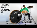 HOW TO PLAY DRUMS Beginner Drum Lesson 1