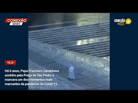 Vídeo: Há 6 anos, Papa Francisco caminhava sozinho pela Praça de São Pedro e marcava um dos momentos mais marcantes da pandemia da Covid-19.