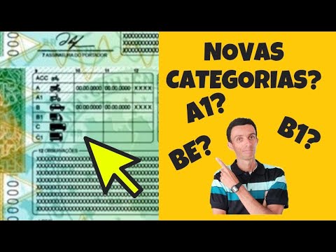 NOVA CARTEIRA NACIONAL DE HABILITAÇÃO CNH 2022 COM NOVAS CATEGORIAS A A1 B B1 BE E OUTRAS?