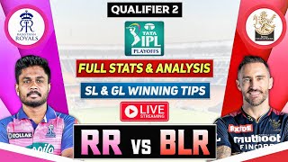 🔴 IPL LIVE RR vs BLR Dream11 | RR vs BLR Dream11 Team Today
